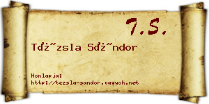 Tézsla Sándor névjegykártya