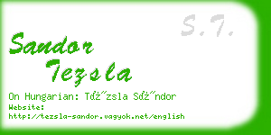 sandor tezsla business card